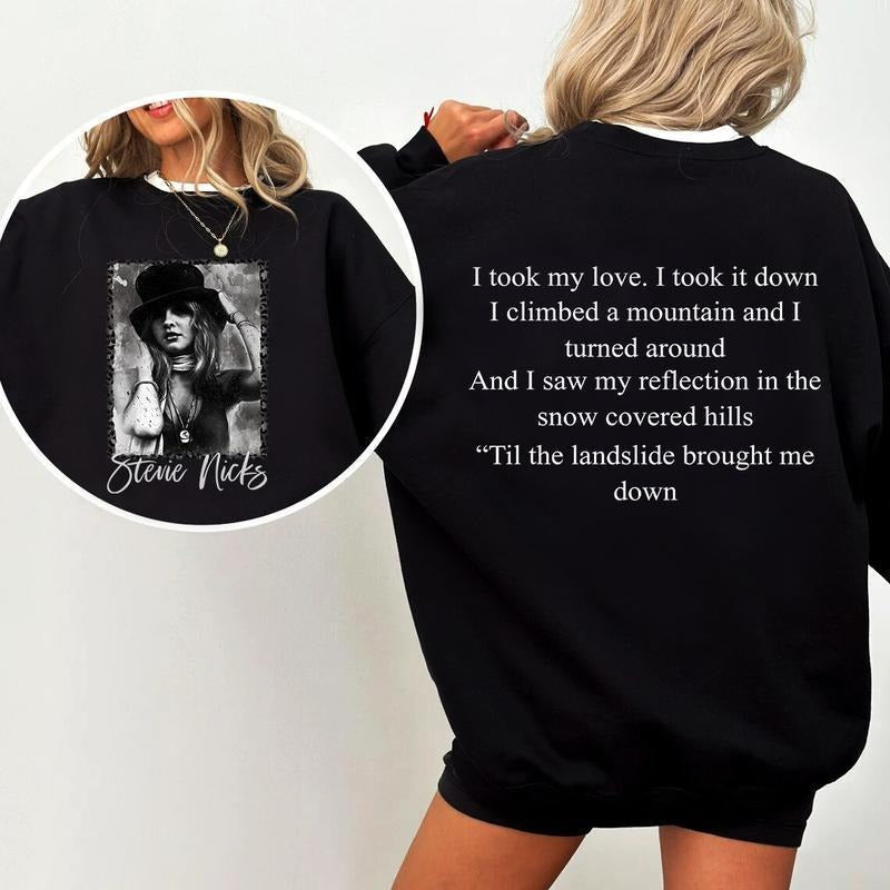 Stevie Nicks Til Landslide Brought Me Down Retro 90s - Adult & Kids T-Shirts, Sweatshirts & Hoodies apparel design preview 1