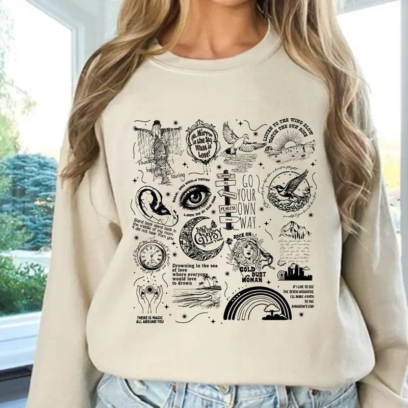 Stevie Nicks Tracklist Her - Adult & Kids T-Shirts, Sweatshirts & Hoodies apparel design preview 1