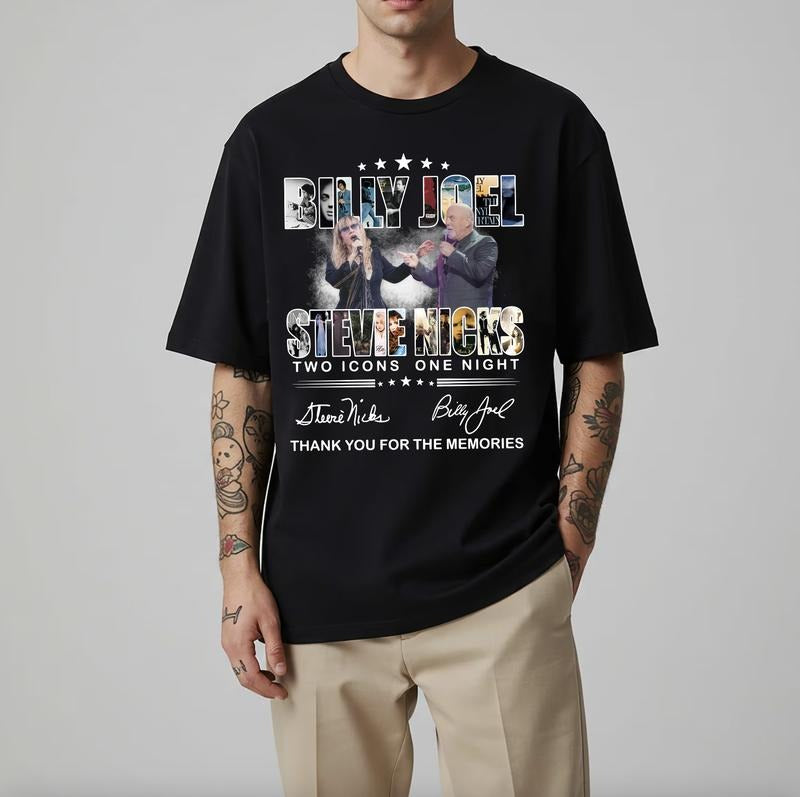 Stevie Nicks Billy Joel Two Icons One Night Thank You - Adult & Kids T-Shirts, Sweatshirts & Hoodies apparel design preview 1