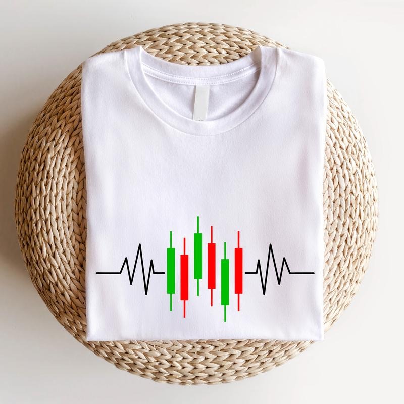 Stock Trader Trading Heartbeat Investor Short Sleeve - Adult & Kids T-Shirts, Sweatshirts & Hoodies apparel design preview 1