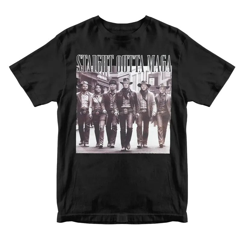 Straight Outta Maga Trump Support Team Menswear Top - Adult & Kids T-Shirts, Sweatshirts & Hoodies apparel design preview 1