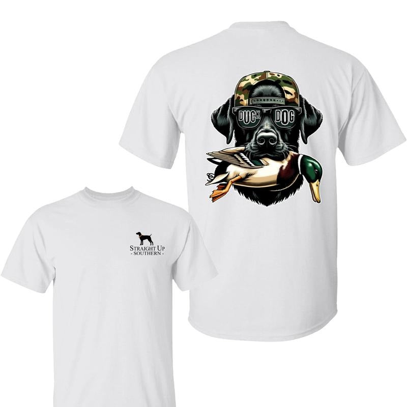 Straight Up Southern Duck Dog Black Lab Hunting - Adult & Kids T-Shirts, Sweatshirts & Hoodies apparel design preview 1