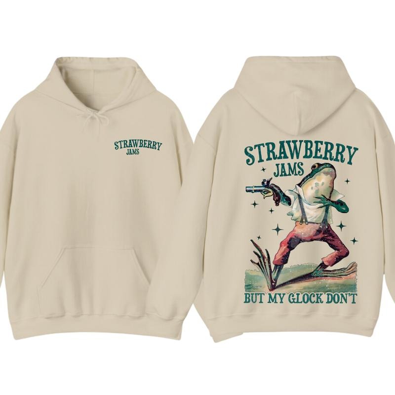 Strawberry Jams But My Glock Don'T Vintage - Adult & Kids T-Shirts, Sweatshirts & Hoodies apparel design preview 1