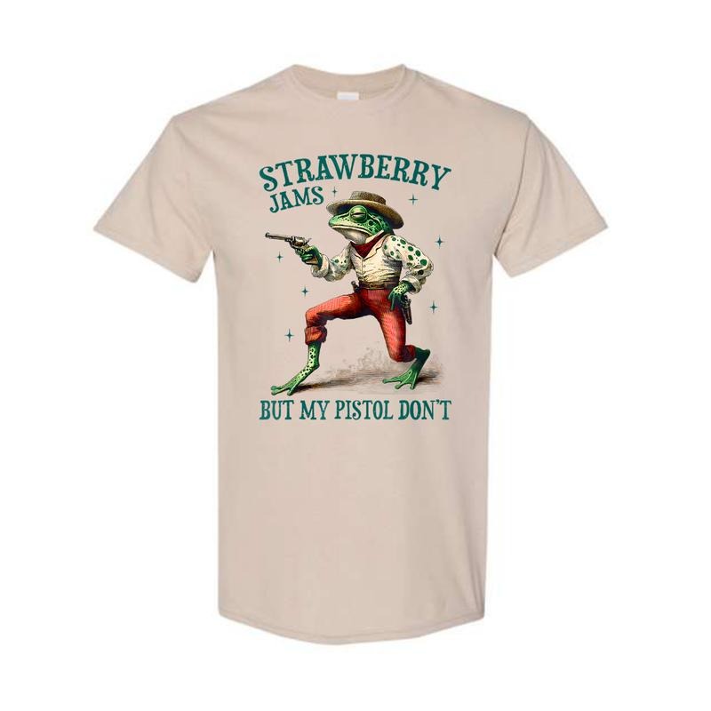 Strawberry Jams But My Guns Don' - Adult & Kids T-Shirts, Sweatshirts & Hoodies apparel design preview 1