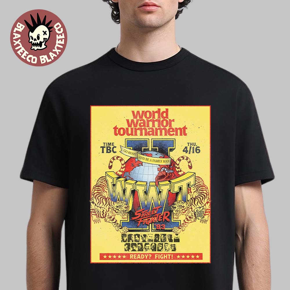 Street Fighter Movie World Warrior Tournament Flyer - Adult & Kids T-Shirts, Sweatshirts & Hoodies apparel design preview 1
