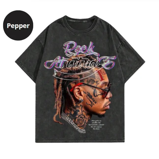 Street Life Hip Hop Printed Washed Distressed Size S - Adult & Kids T-Shirts, Sweatshirts & Hoodies apparel design preview 1