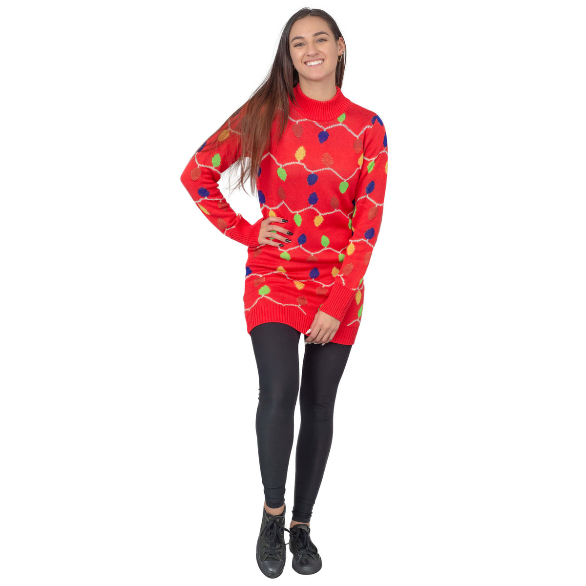 String Lights Womens Dress Ugly Christmas Sweater - Holiday Gift product image 3