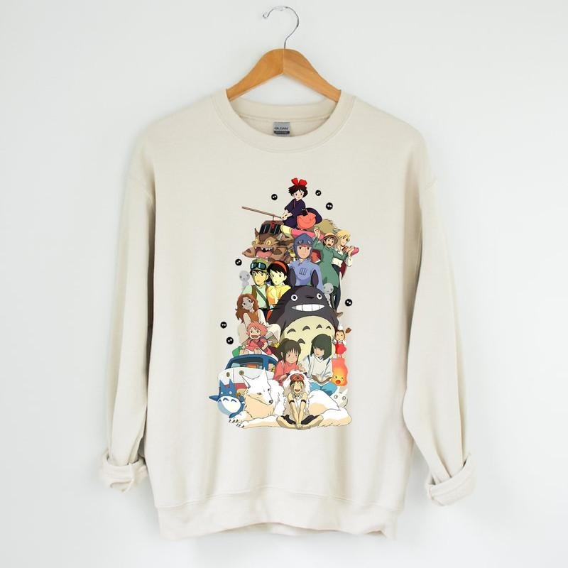 Studio Ghibli All Characters Anime Manga - Adult & Kids T-Shirts, Sweatshirts & Hoodies apparel design preview 1