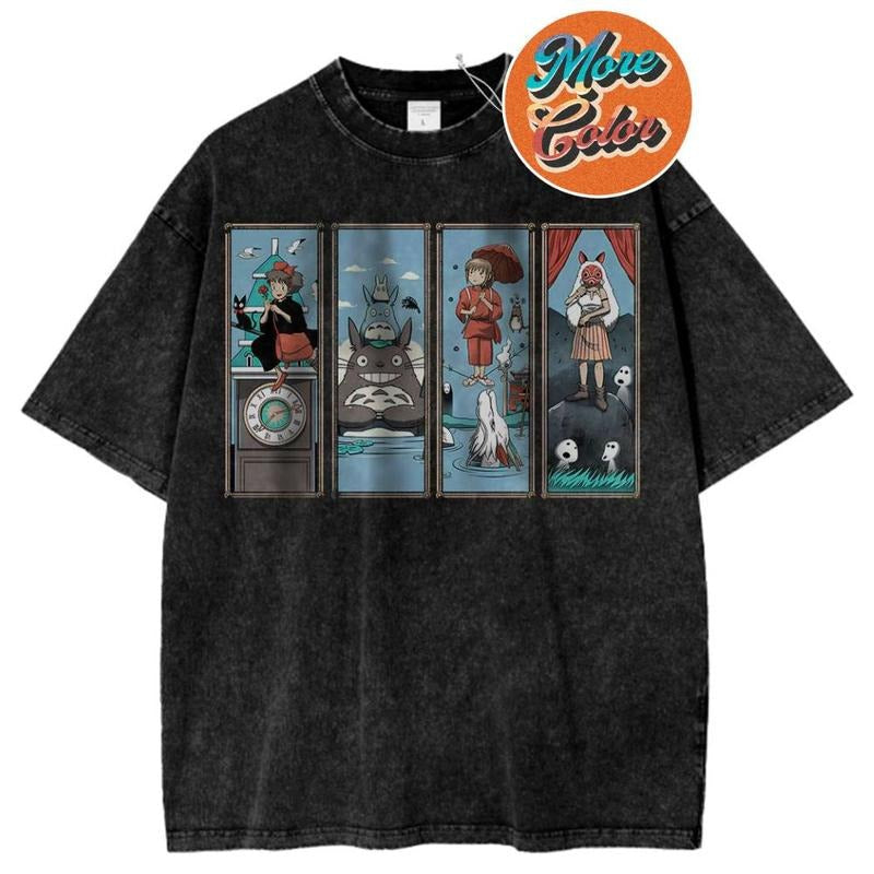 Studio Ghibli Anime Vintage Cotton Crew Neck Size S - Adult & Kids T-Shirts, Sweatshirts & Hoodies apparel design preview 1