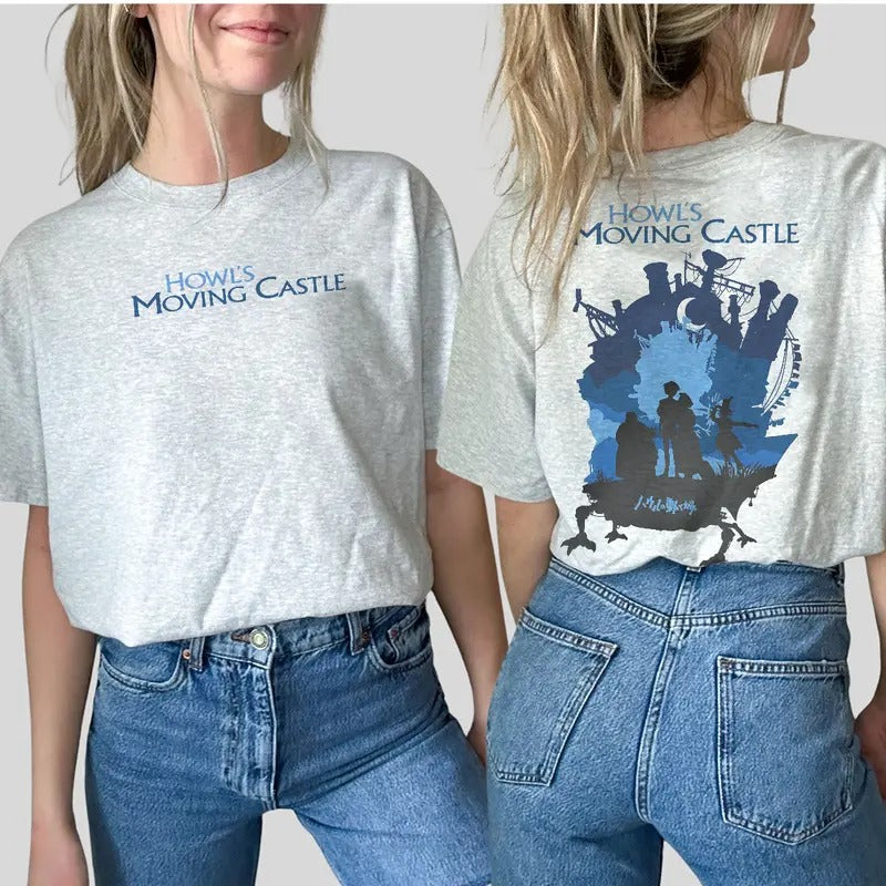 Studio Ghibli Calcifer Sophie Howl Anime Howl'S - Adult & Kids T-Shirts, Sweatshirts & Hoodies apparel design preview 1