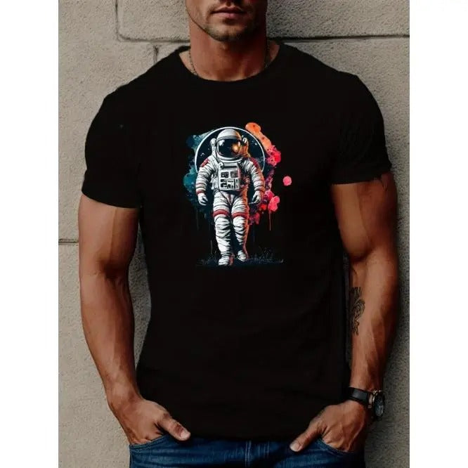 Astronaut Print Casual Short Sleeve Summer - Adult & Kids T-Shirts, Sweatshirts & Hoodies apparel design preview 1