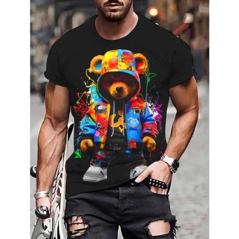 Bear Print Soft Breathable Polyester Machine Washable - Adult & Kids T-Shirts, Sweatshirts & Hoodies apparel design preview 1
