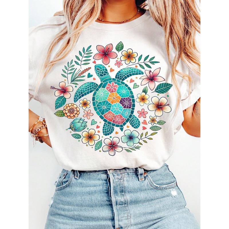 Rock Tropical Inspired Turtle - Adult & Kids T-Shirts, Sweatshirts & Hoodies apparel design preview 1