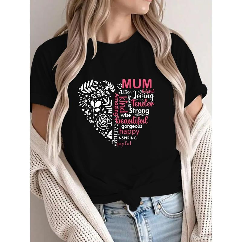Celebrating Mum Adjectives Floral - Adult & Kids T-Shirts, Sweatshirts & Hoodies apparel design preview 1