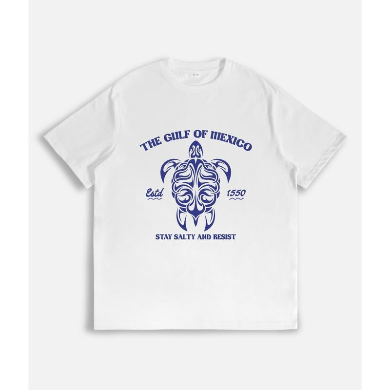 Coastal Themed Gulf Mexico Estd 1550 Stay Salty - Adult & Kids T-Shirts, Sweatshirts & Hoodies apparel design preview 1