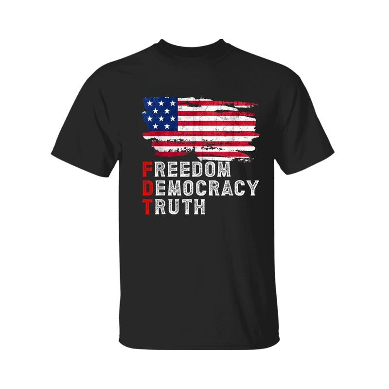 Subtle Political Freedom Democracy Truth American - Adult & Kids T-Shirts, Sweatshirts & Hoodies apparel design preview 1
