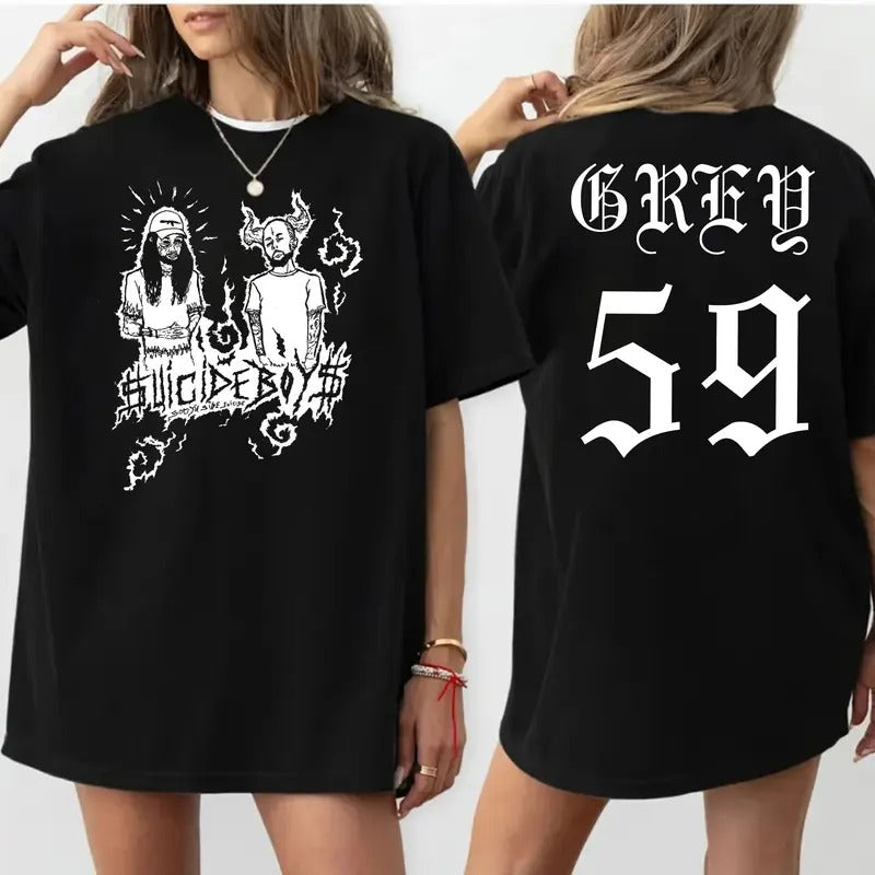 Suicideb0ys 2 Sides Fan Concert Music Tour 2024 Short - Adult & Kids T-Shirts, Sweatshirts & Hoodies apparel design preview 1