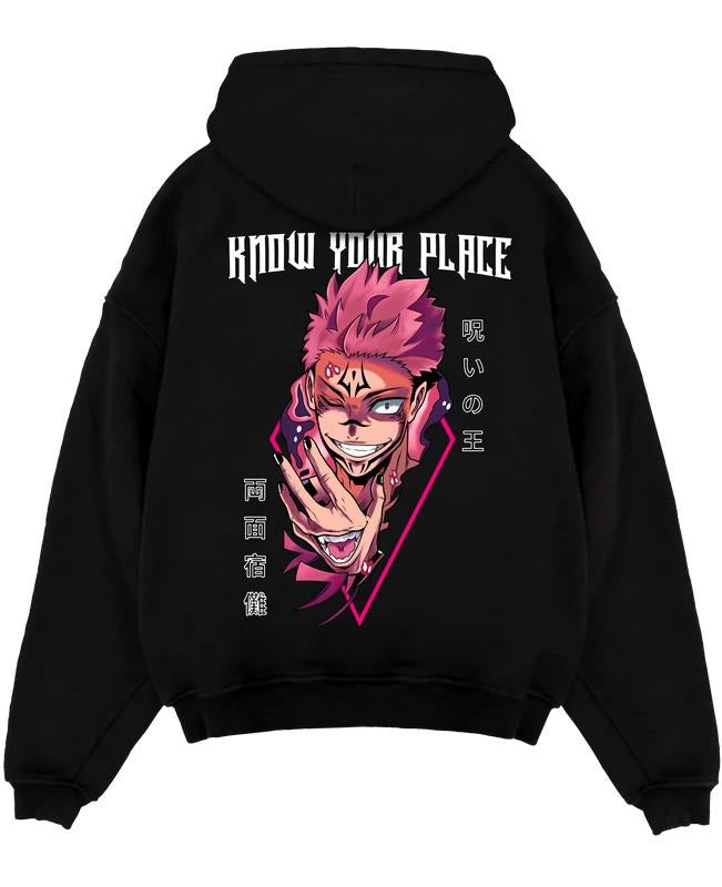 Sukuna X Know Your Place Jujutsu Kaisen - Adult & Kids T-Shirts, Sweatshirts & Hoodies apparel design preview 1