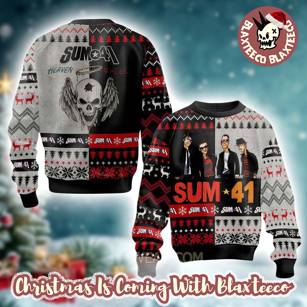 Sum 41 Heaven x Hell Holiday Style Ugly Christmas Sweater - Holiday Gift product image