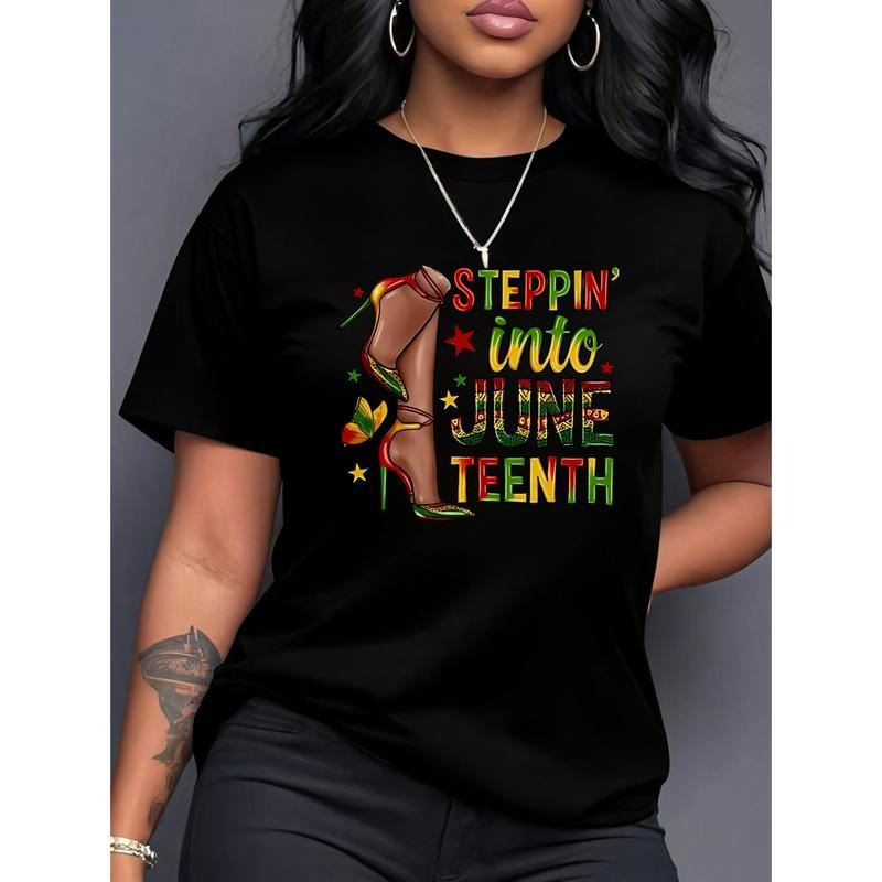 Vibrant Juneteenth Celebration "Steppin' Black - Adult & Kids T-Shirts, Sweatshirts & Hoodies apparel design preview 1