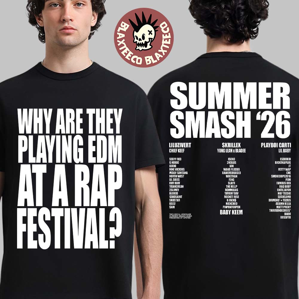 Summer Smash 2026 Festival Merch Why Are They Playing - Adult & Kids T-Shirts, Sweatshirts & Hoodies apparel design preview 1