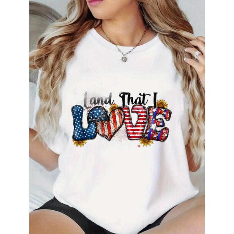 Patriotic "Land That I Love" Casual Short Sleeve Crew - Adult & Kids T-Shirts, Sweatshirts & Hoodies apparel design preview 1