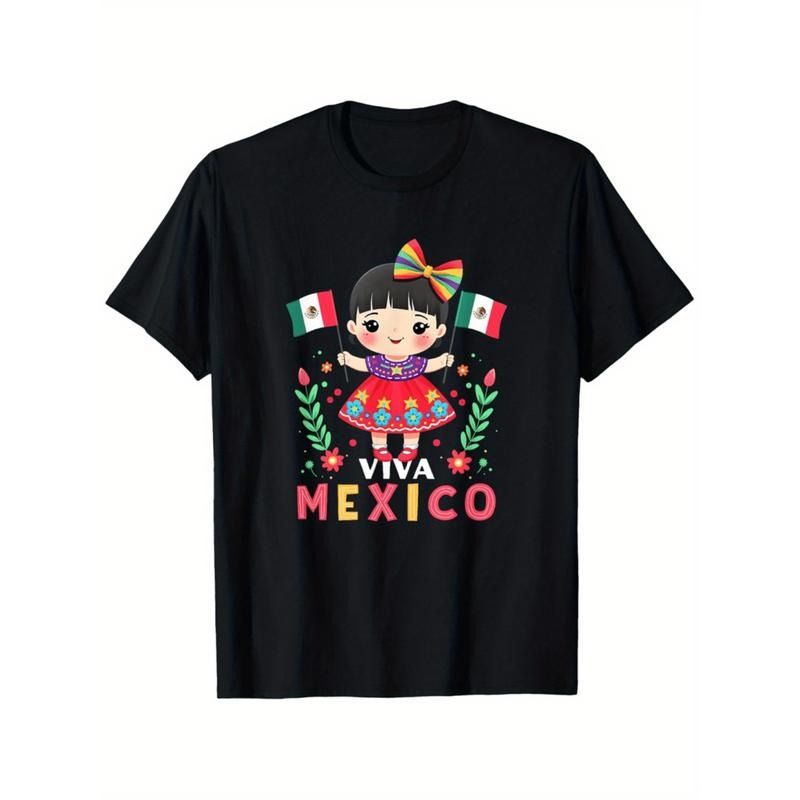 Summer Tshits Viva Mexico Girl Mexican Independence - Adult & Kids T-Shirts, Sweatshirts & Hoodies apparel design preview 1