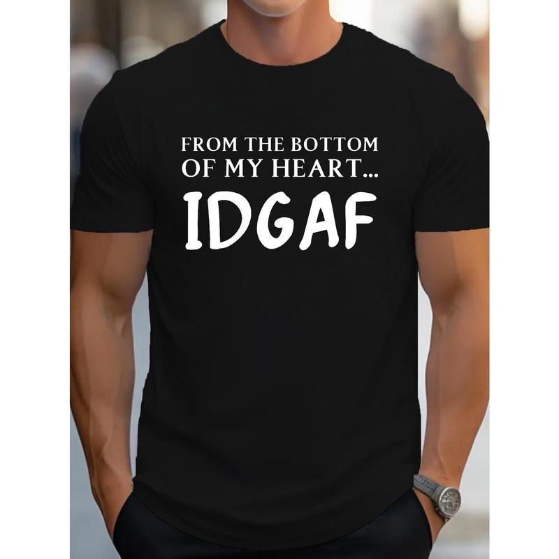 IDGAF Letter Printed Round Neck Cotton Short Sleeve - Adult & Kids T-Shirts, Sweatshirts & Hoodies apparel design preview 1