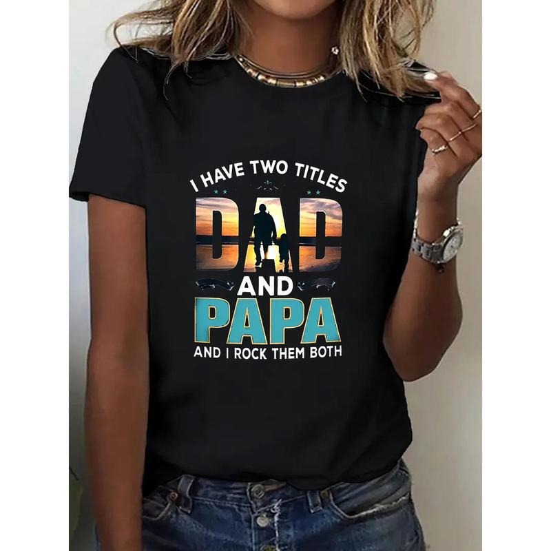1pc Pure Cotton "I Have Two Titles Dad Papa" Print - Adult & Kids T-Shirts, Sweatshirts & Hoodies apparel design preview 1