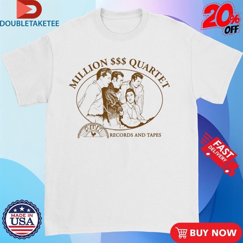 Sun Records Million Dollar Quartet And Tapes - Adult & Kids T-Shirts, Sweatshirts & Hoodies apparel design preview 1