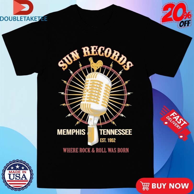 Sun Records Studio Mic Where Rock Roll Was Born - Adult & Kids T-Shirts, Sweatshirts & Hoodies apparel design preview 1
