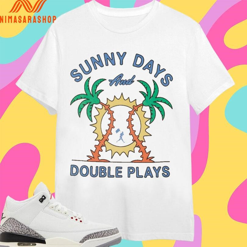 Sunny Days And Double Plays - Adult & Kids T-Shirts, Sweatshirts & Hoodies apparel design preview 1