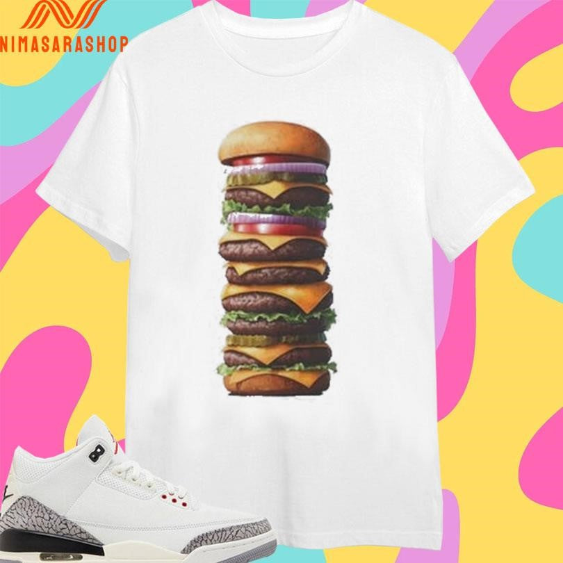 Super Stacked Cheeseburger - Adult & Kids T-Shirts, Sweatshirts & Hoodies apparel design preview 1