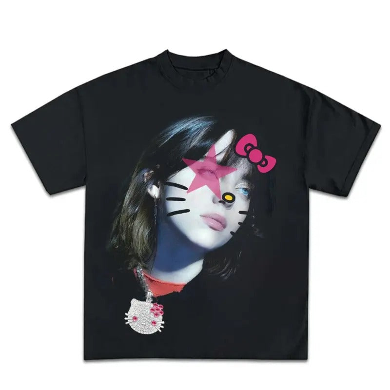 Super Star Kityy Billiie EyelashGraphic Big Face Rap - Adult & Kids T-Shirts, Sweatshirts & Hoodies apparel design preview 1