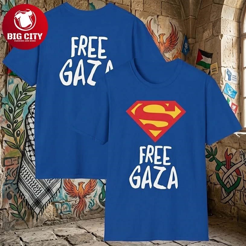 Superman Free Gaza Two Sided - Adult & Kids T-Shirts, Sweatshirts & Hoodies apparel design preview 1