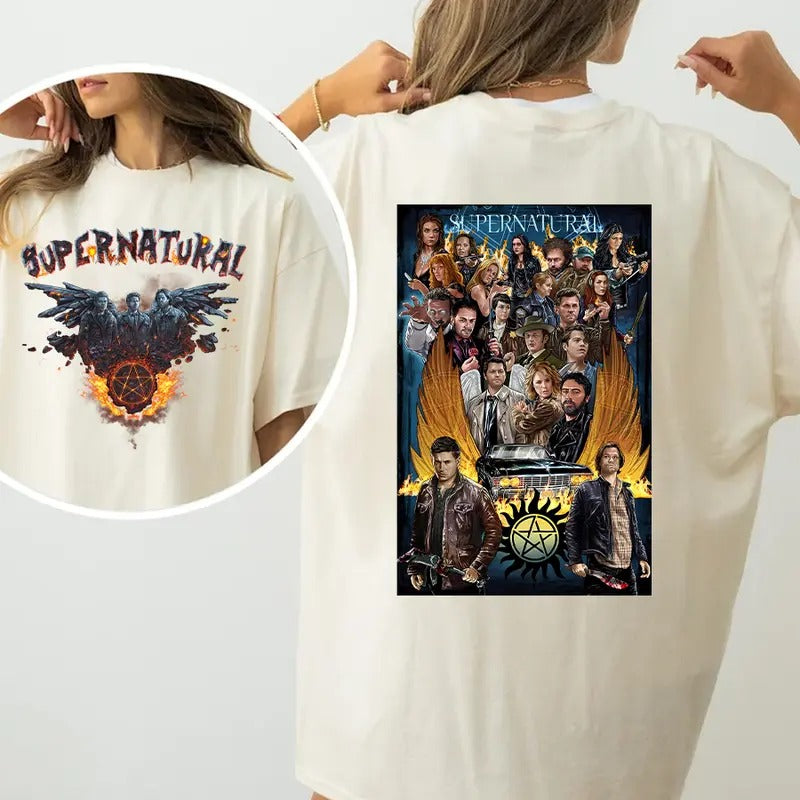 Supernatural Vintage Woman Man - Adult & Kids T-Shirts, Sweatshirts & Hoodies apparel design preview 1