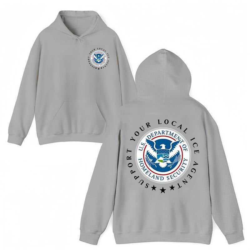 Support Your Local Ice Agent Dept Homeland Security - Adult & Kids T-Shirts, Sweatshirts & Hoodies apparel design preview 1