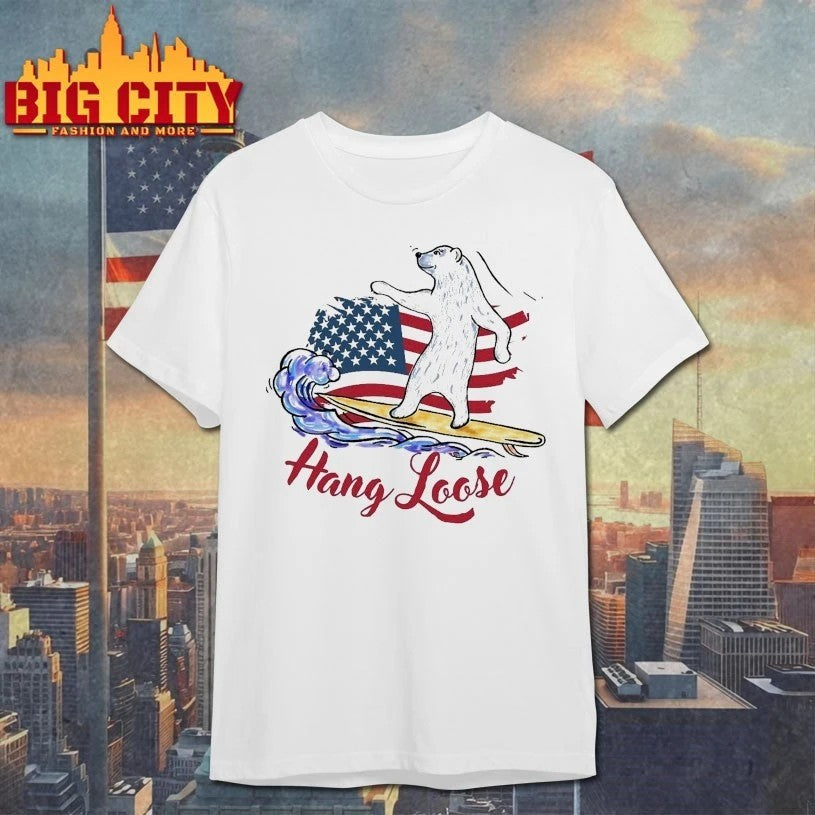 Surf Bear Hang Loose - Adult & Kids T-Shirts, Sweatshirts & Hoodies apparel design preview 1