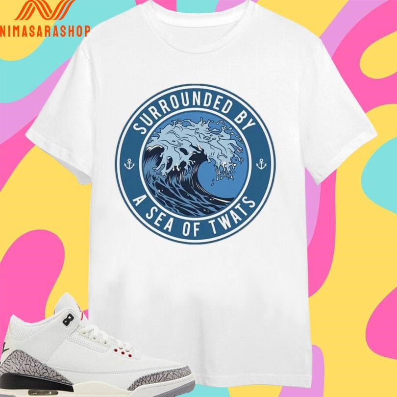 Surrounded By A Sea Of Twats Logo - Adult & Kids T-Shirts, Sweatshirts & Hoodies apparel design preview 1