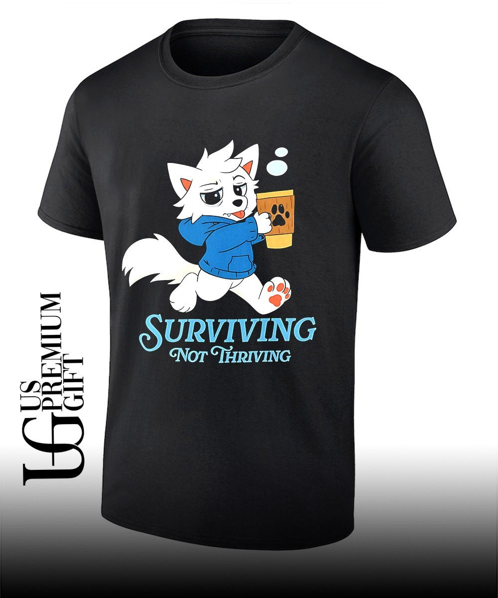 Surviving not Thriving furry - Adult & Kids T-Shirts, Sweatshirts & Hoodies apparel design preview 1