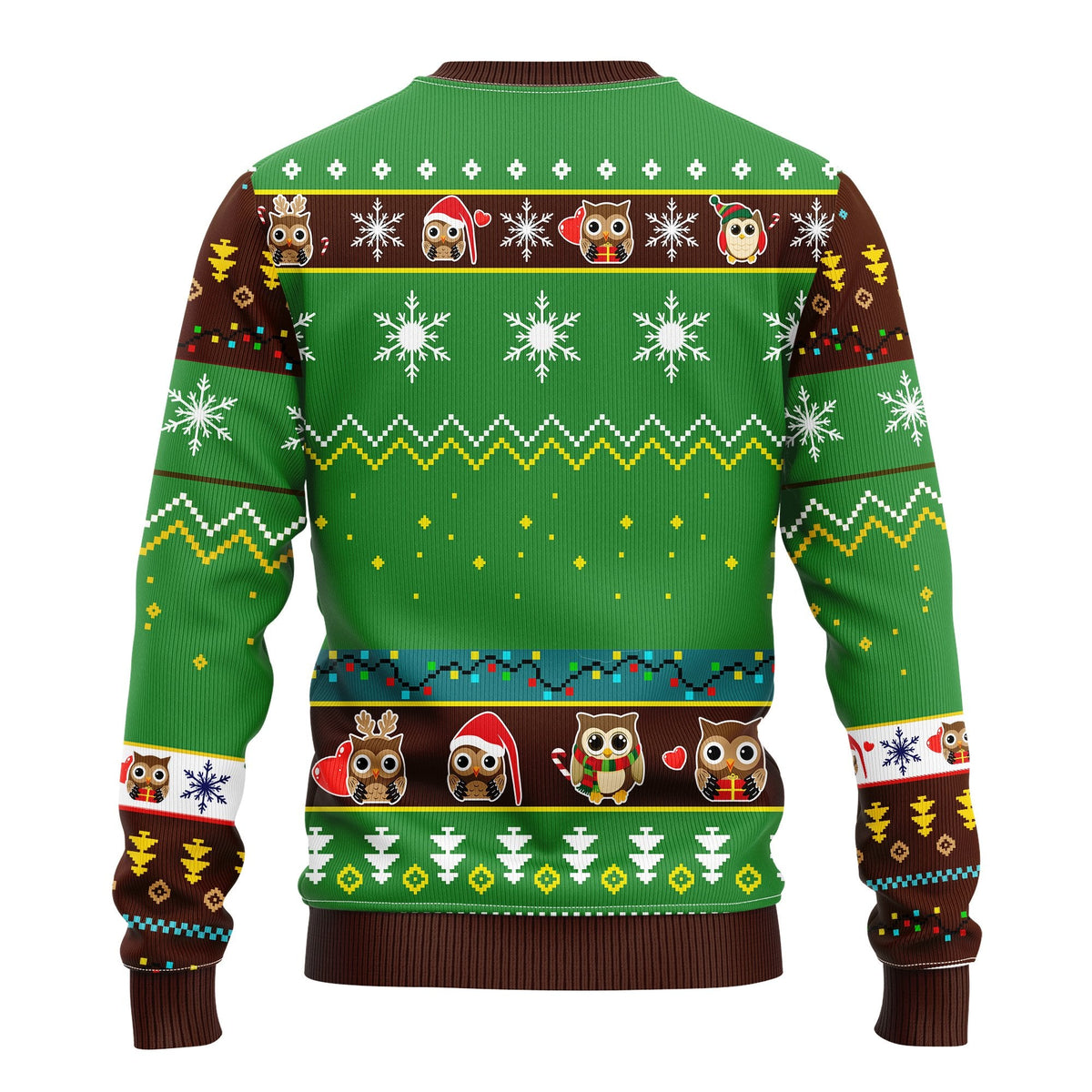 Owl cute green 3D Ugly Christmas Sweater - Holiday Gift product image 2