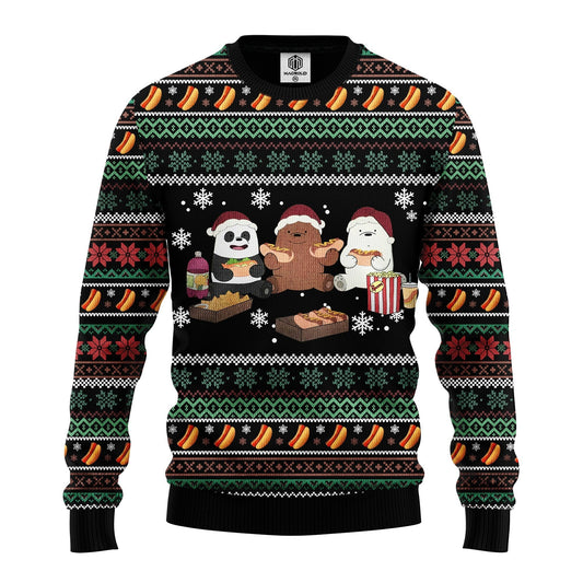 We bare bear 3D Ugly Christmas Sweater - Holiday Gift product image