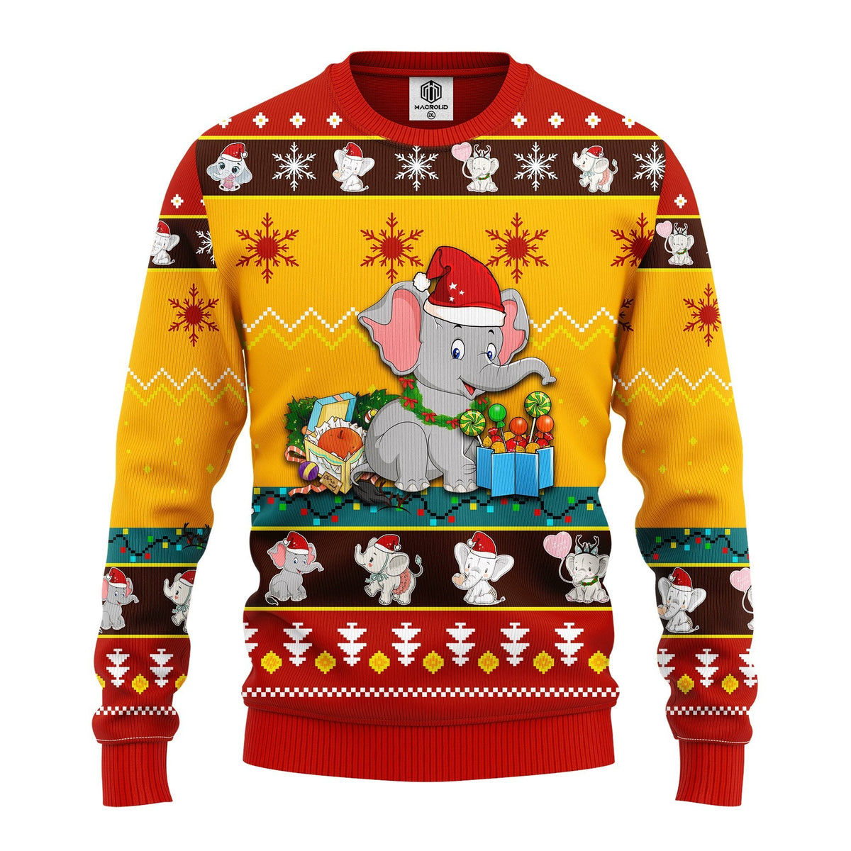 Baby Elephant 3D Ugly Christmas Sweater - Holiday Gift product image