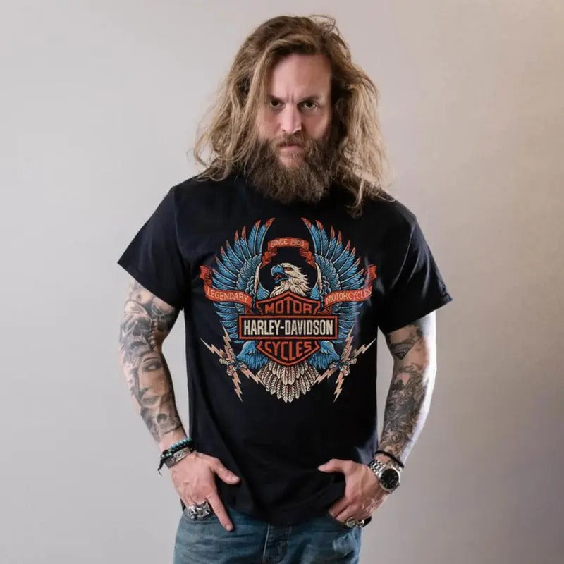 Vintage Motorcycle Soft Cotton Classic Fit - Adult & Kids T-Shirts, Sweatshirts & Hoodies apparel design preview 1