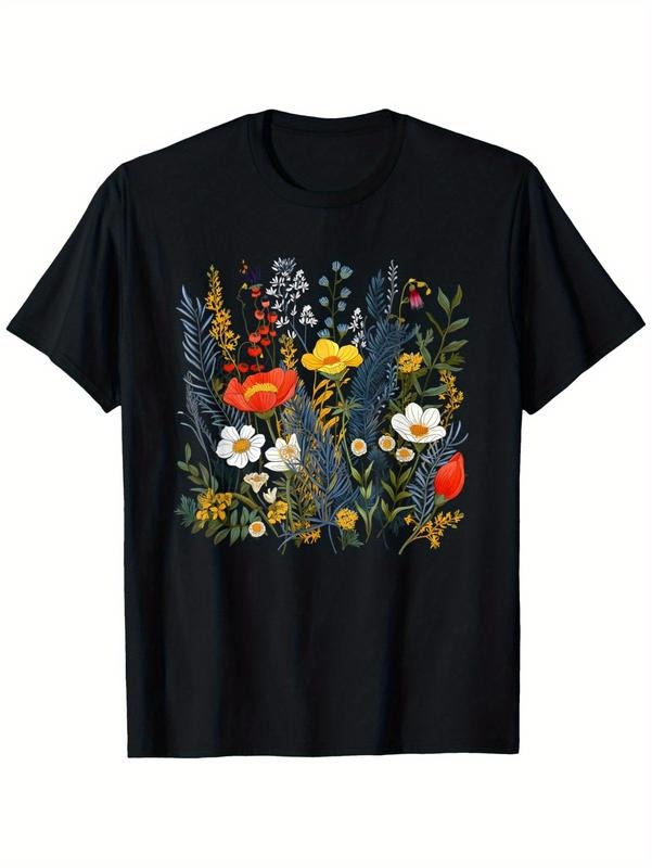 Summery Colorful Wild Flower Flowers Herbs Lovers - Adult & Kids T-Shirts, Sweatshirts & Hoodies apparel design preview 1