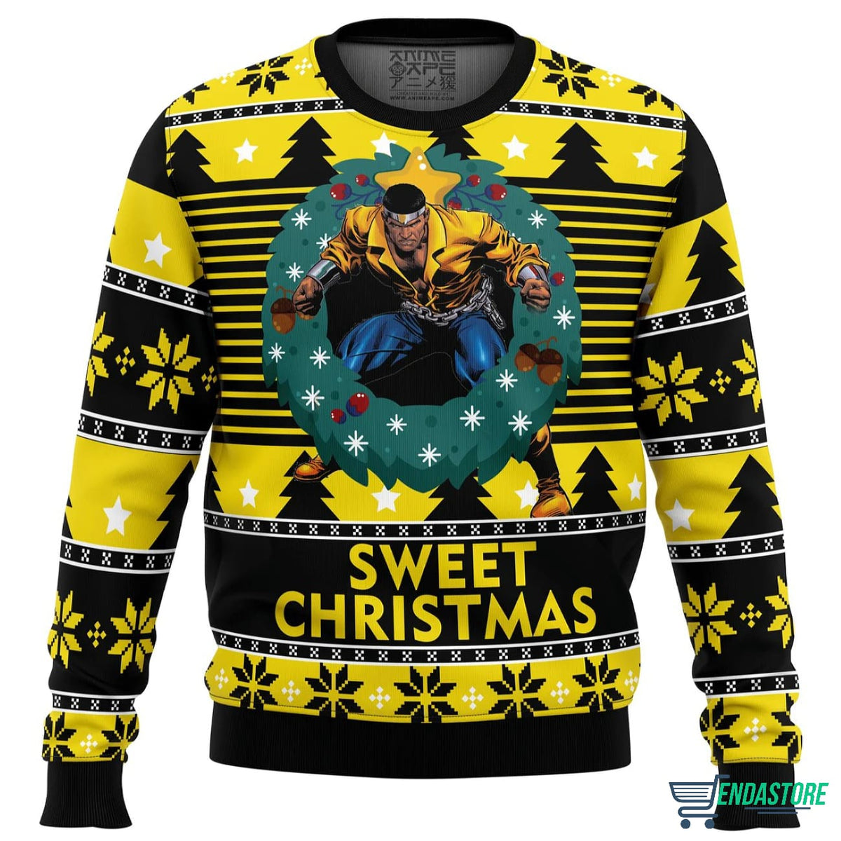 Sweet Christmas Luke Cage 3D Ugly Christmas Sweater - Holiday Gift product image