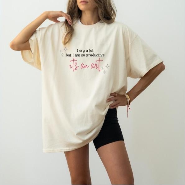 Swift Swiftie I Cry Lot Tortured Poets Department - Adult & Kids T-Shirts, Sweatshirts & Hoodies apparel design preview 1
