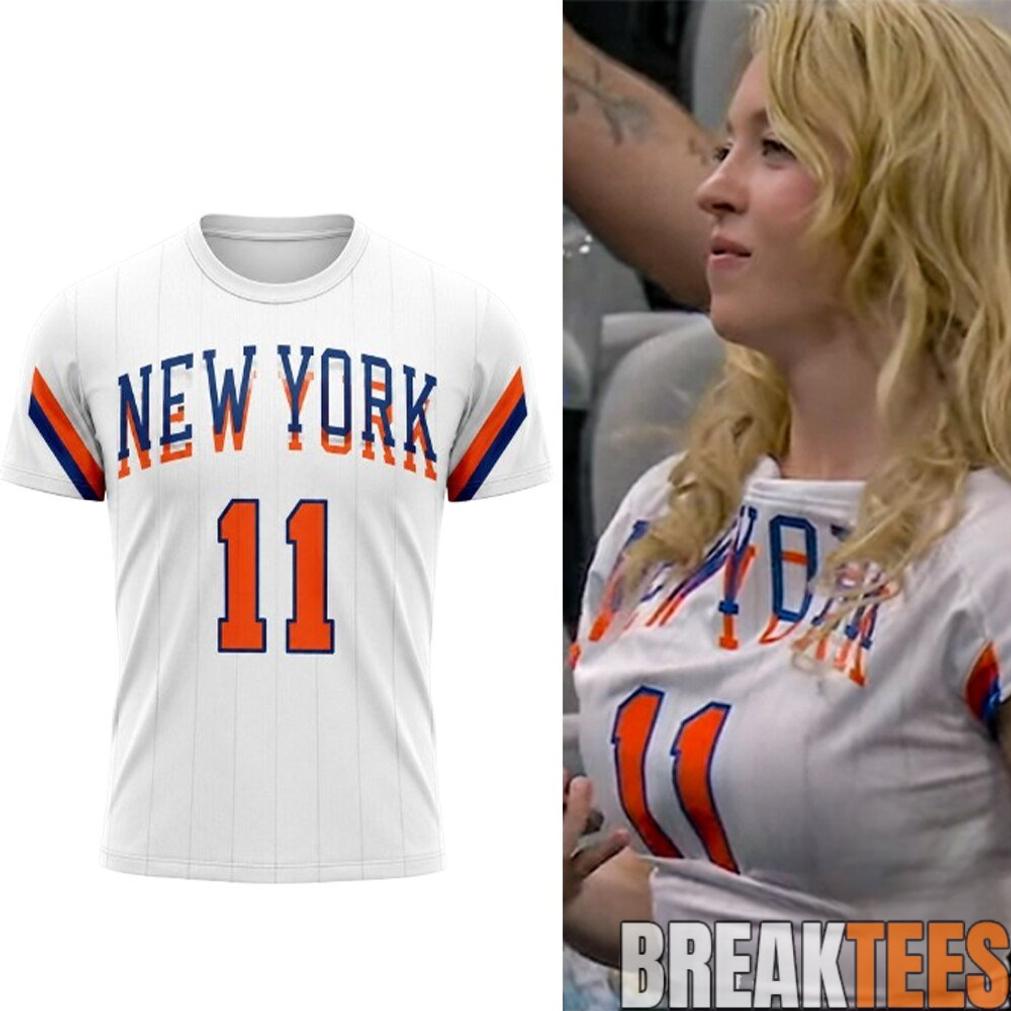 Sydney Sweeney Jalen Brunson Knicks Vs Spurs Game 5 - Adult & Kids T-Shirts, Sweatshirts & Hoodies apparel design preview 1
