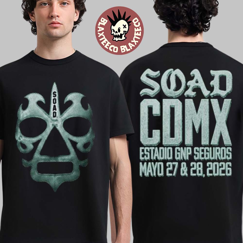 System Of A Down CDMX Mexico 2026 Event Merch At - Adult & Kids T-Shirts, Sweatshirts & Hoodies apparel design preview 1