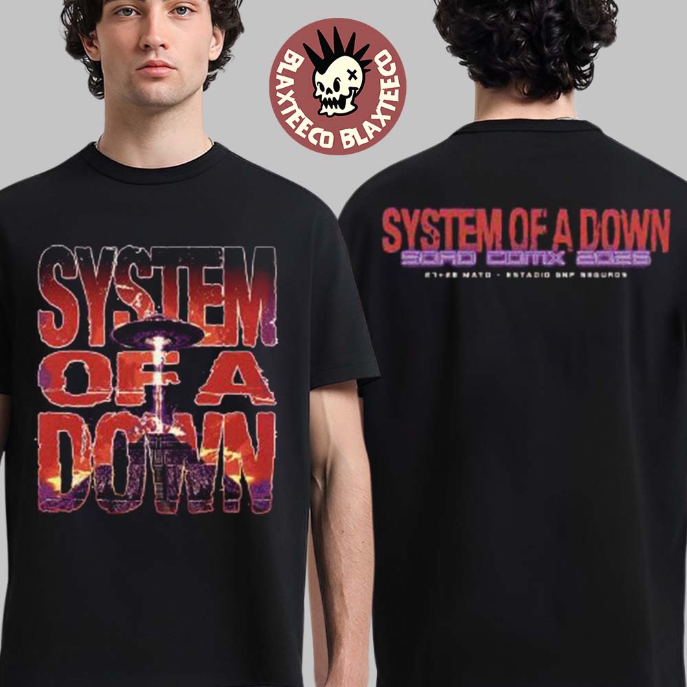 System Of A Down CDMX Mexico 2026 Event Merch At - Adult & Kids T-Shirts, Sweatshirts & Hoodies apparel design preview 1